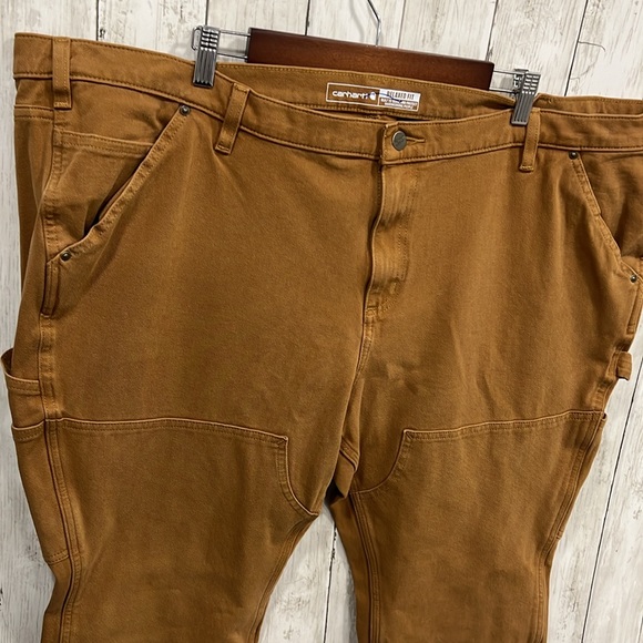Carhartt Relaxed Rugged Flex Double Front Work Pant Size 26W Regular Brown - Picture 4 of 9